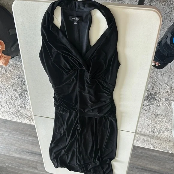 pattern halter dress Instant Energy Faux-Wrap Halter Dress in Papaver, Size 3X main image 0